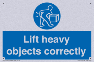 Lift heavy objects correctly